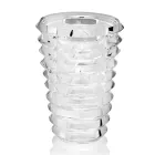 Crystal Vase Original Design med lyxringar tillverkade i Italien - Mexto Viadurini