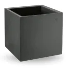 Vas i färgad polyeten kubisk form Tillverkad i Italien - Tonello Viadurini