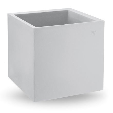 Vas i färgad polyeten kubisk form Tillverkad i Italien - Tonello Viadurini