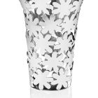 Vas i glas och silvermetall med lyxig blomsterdekoration - Terraceo Viadurini
