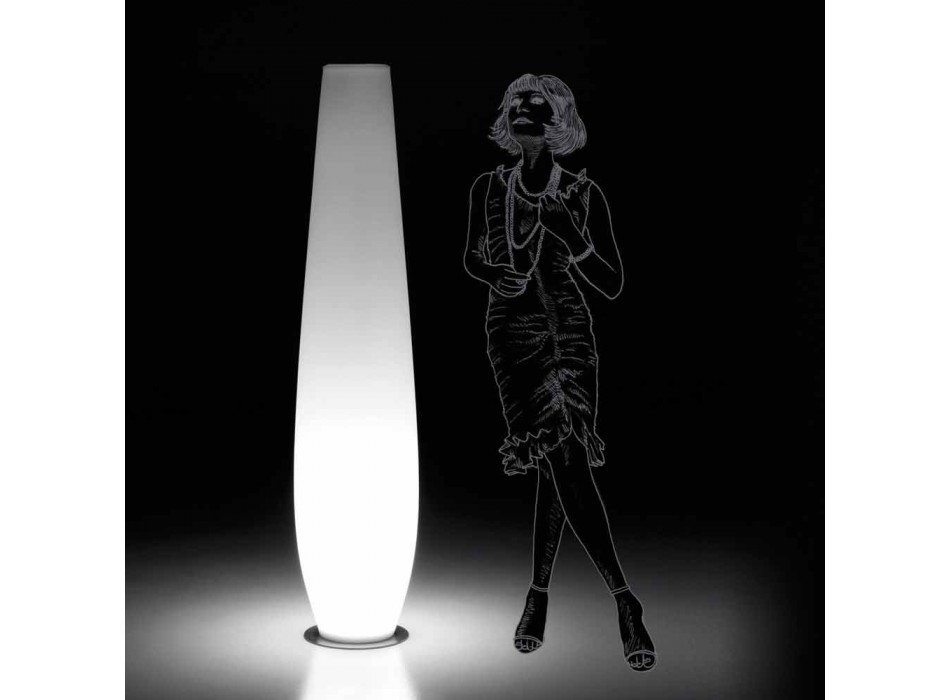 Utomhusvas med LED-ljus i polyeten Tillverkad i Italien - Nadai Viadurini
