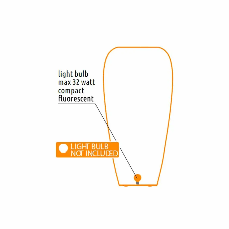 Modern design lysande utomhusvas i polyeten, 2 stycken - hud av Myyour Viadurini