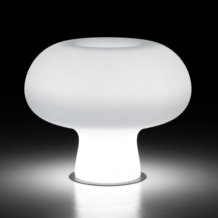 Utomhus lysande vas i polyeten med LED -ljus tillverkat i Italien - Boba Viadurini