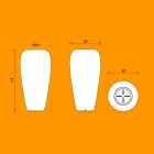 Ljus utomhusvas i modern designpolyeten - Hud av Myyour Viadurini