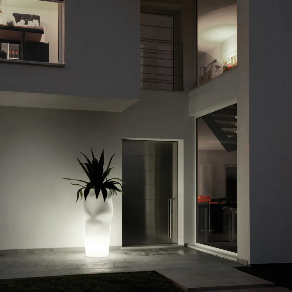 Ljus utomhusvas i ogenomskinlig polyeten tillverkad i Italien - stolt Viadurini