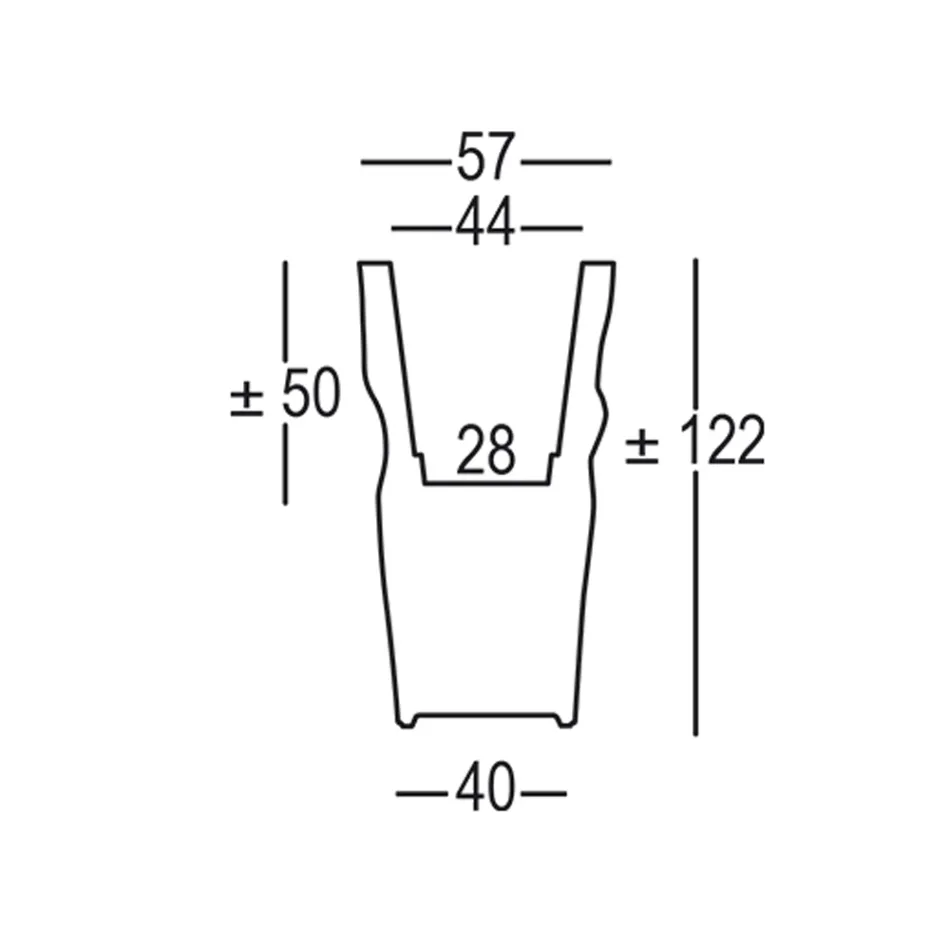 Ljus utomhusvas i ogenomskinlig polyeten tillverkad i Italien - stolt Viadurini