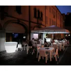 Ljus polyetylen trädgårdsvas med LED Made in Italy - Poldo Viadurini