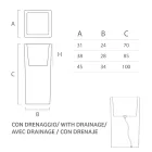 Hög inomhusvas i vit polyeten Tillverkad i Italien - Devid Viadurini