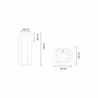 Lysande vas i plast för utomhus- eller inomhus, 3 dimensioner - Gem av Myyour Viadurini