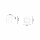 Lysande vas i plast för utomhus- eller inomhus, 3 dimensioner - Gem av Myyour Viadurini