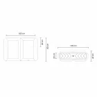 Lysande vas i plast för utomhus- eller inomhus, 3 dimensioner - Gem av Myyour Viadurini