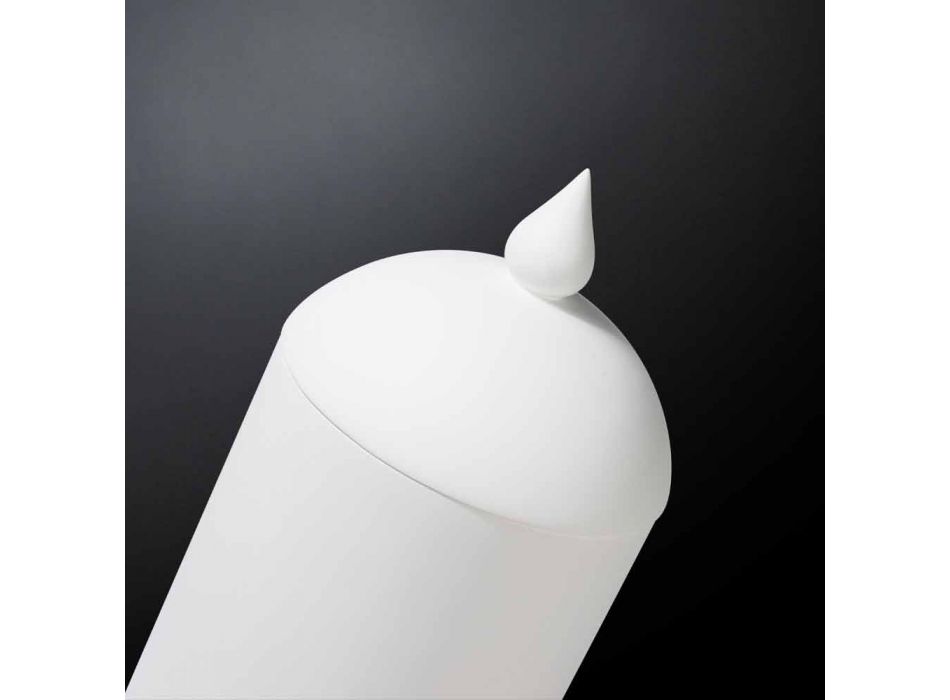 Modern handgjord vit keramisk vas tillverkad i Italien - Chantal Viadurini
