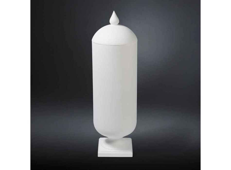 Modern handgjord vit keramisk vas tillverkad i Italien - Chantal Viadurini