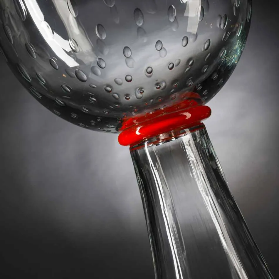 Modern genomskinlig blåst vas i Murano-glas tillverkad i Italien - Copernicus Viadurini