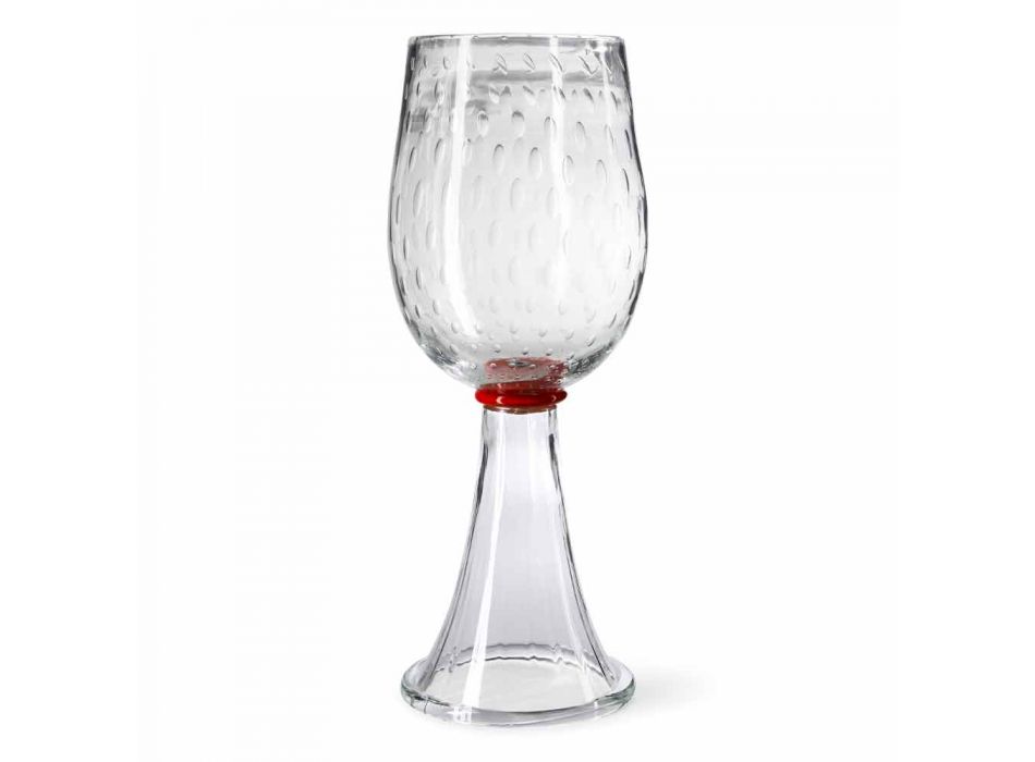 Modern genomskinlig blåst vas i Murano-glas tillverkad i Italien - Copernicus Viadurini