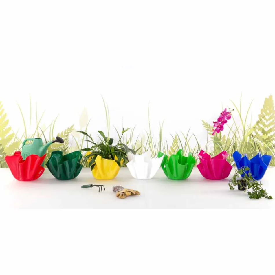 Utomhus Multi Vessel / intern Pina blått, modern design, tillverkad i Italien Viadurini