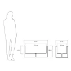 Kruka eller färgad avdelare för utomhus 3 dimensioner Made in Italy - Växter Viadurini