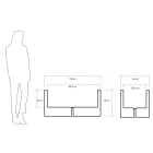 Kruka eller färgad avdelare för utomhus 3 dimensioner Made in Italy - Växter Viadurini
