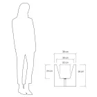 Kruka eller färgad avdelare för utomhus 3 dimensioner Made in Italy - Växter Viadurini