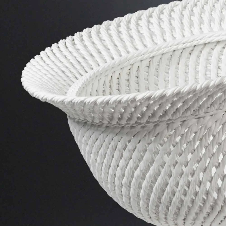 Inomhus dekorativ keramisk vas handgjord i Italien - Napoleon Viadurini