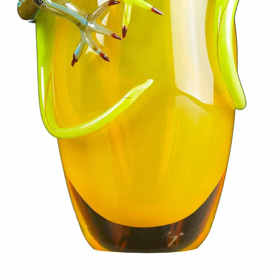 Färgad dekorativ vas för handgjord i Italien - Geco Viadurini