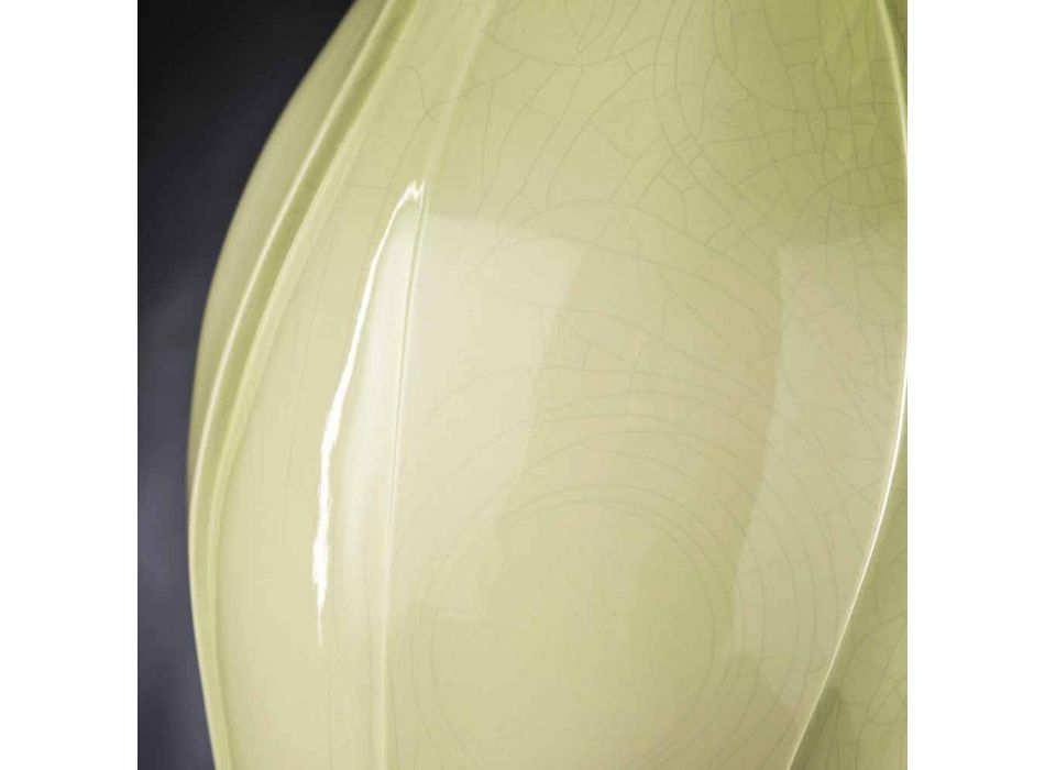Modern dekorativ vas i färgad keramik handgjord i Italien - Onyx Viadurini