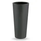 Rund utomhusvas i färgad polyeten Tillverkad i Italien - Nippon Viadurini