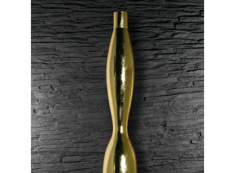 Inomhus vas i hartsguld eller silverblad finish Tillverkad i Italien - Quarto Viadurini
