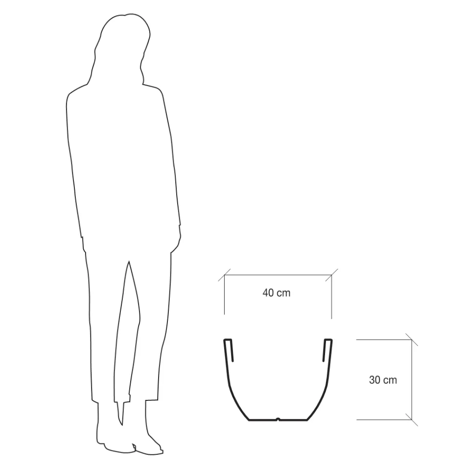 Fluorescerande vas för inomhus eller utomhus 3 dimensioner Made in Italy - Fluos Viadurini