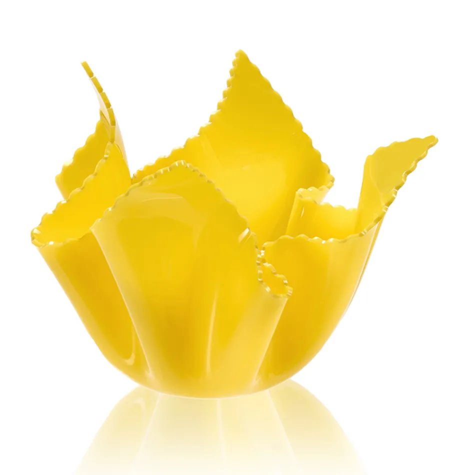 Återvinningsbar, draperad färgad plexiglasvas 2 delar 2 storlekar - Gabria Viadurini