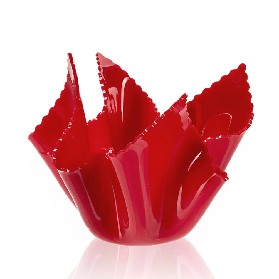 Återvinningsbar, draperad färgad plexiglasvas 2 delar 2 storlekar - Gabria Viadurini