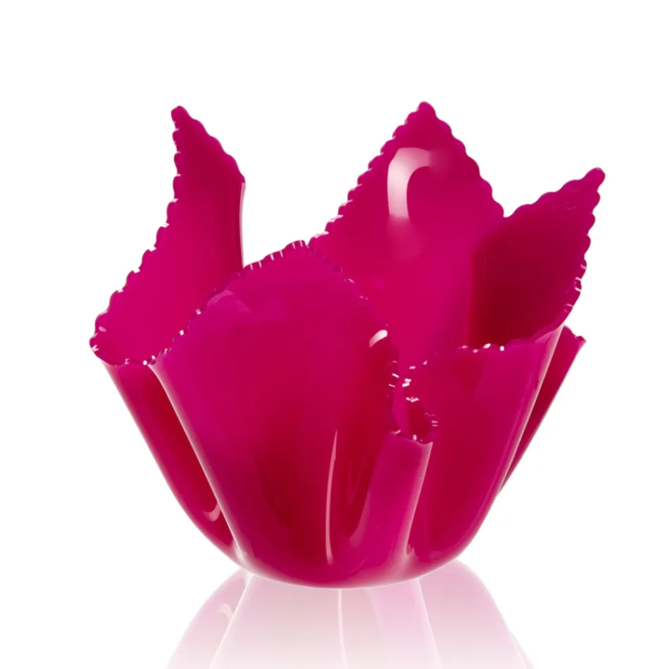 Återvinningsbar, draperad färgad plexiglasvas 2 delar 2 storlekar - Gabria Viadurini