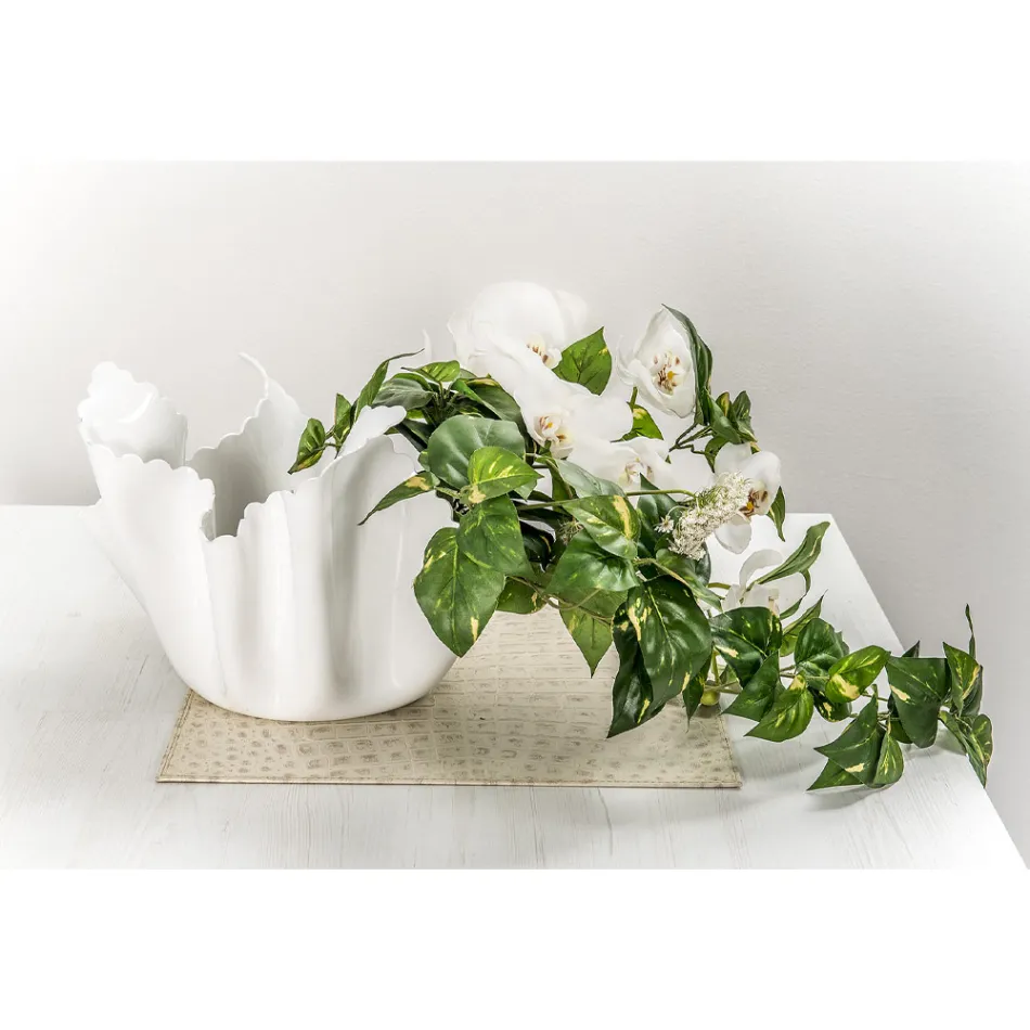 Återvinningsbar, draperad färgad plexiglasvas 2 delar 2 storlekar - Gabria Viadurini