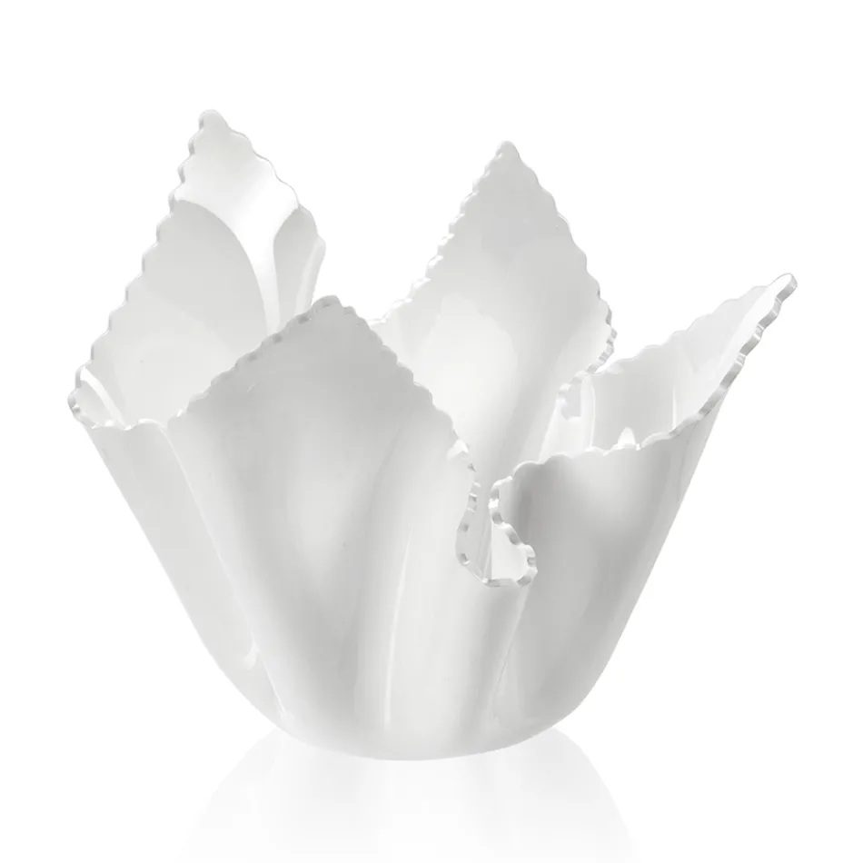 Återvinningsbar, draperad färgad plexiglasvas 2 delar 2 storlekar - Gabria Viadurini