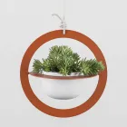 Hängande vas i stål och keramik Tillverkad i Italien - Leotta Viadurini