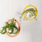 Hängande vas i stål och keramik Tillverkad i Italien - Leotta Viadurini