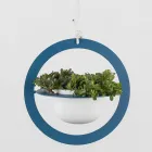 Hängande vas i stål och keramik Tillverkad i Italien - Leotta Viadurini