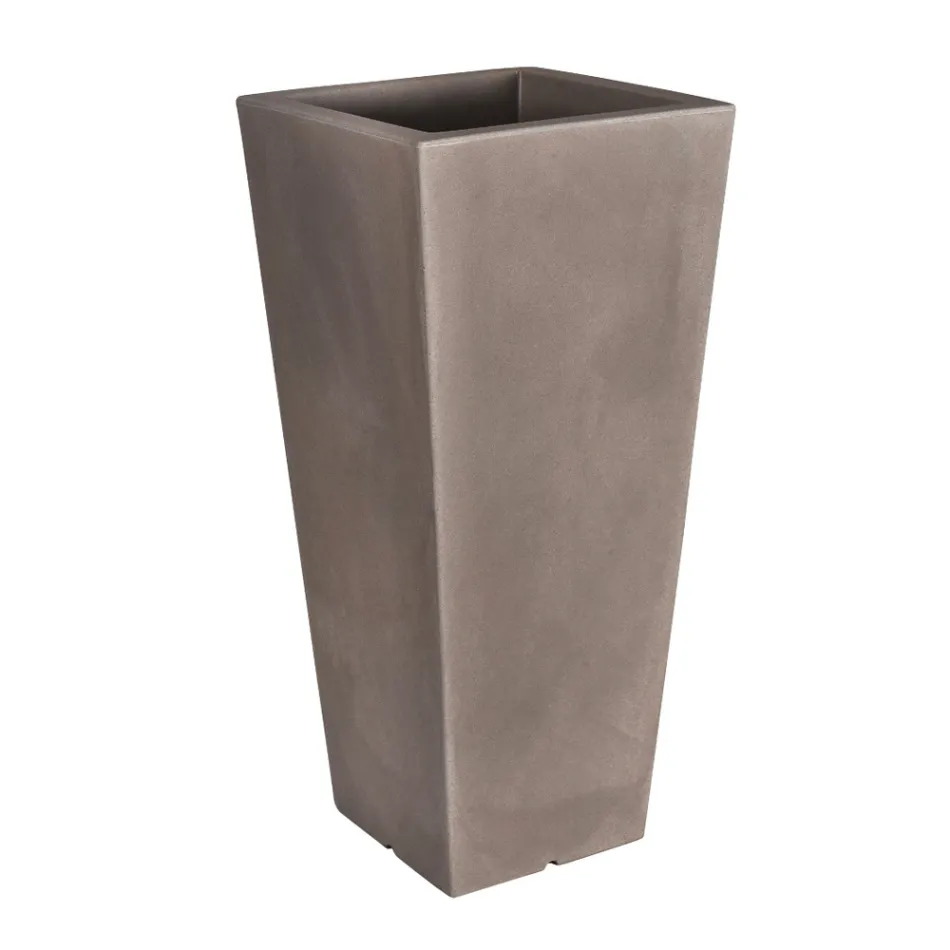 Fluofärgad fyrkantig trädgårdsvas med ljus Made in Italy - Avanas Viadurini