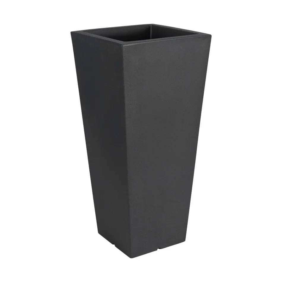 Fluofärgad fyrkantig trädgårdsvas med ljus Made in Italy - Avanas Viadurini