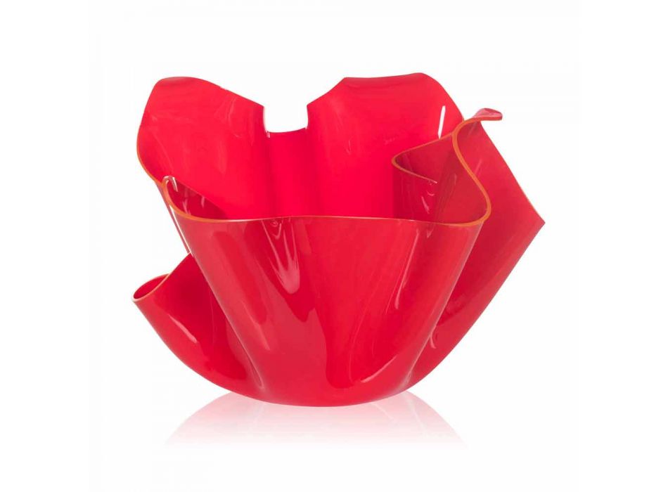 Röd vas inomhus / utomhus design dappreggiato Pina, tillverkad i Italien Viadurini