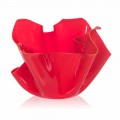 Röd vas inomhus / utomhus design draperad Pina, tillverkad i Italien