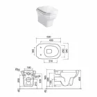 Vit keramisk hängande vas i klassisk stil, tillverkad i Italien - Nausica Viadurini