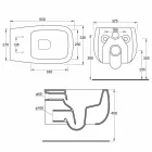 Modern design vit keramisk suspenderad vas Gaiola, gjord i Italien Viadurini