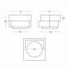 Vase på hjul svart, vit Slide Cubic Yo oregelbunden modern tillverkad i Italien Viadurini