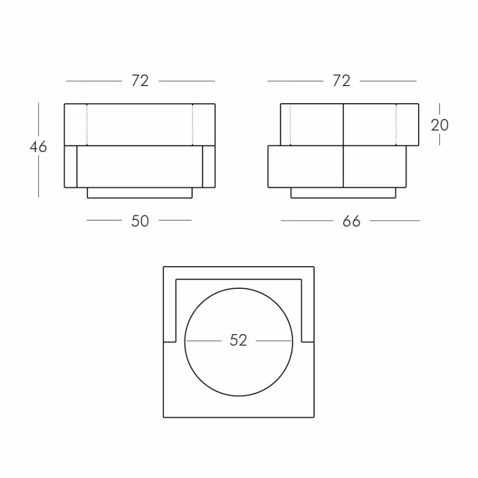 Vase på hjul svart, vit Slide Cubic Yo oregelbunden modern tillverkad i Italien Viadurini