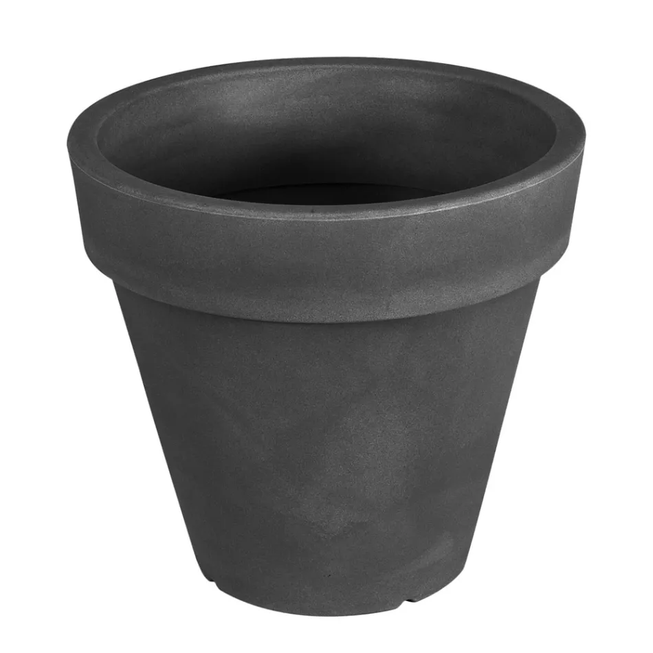 Rund färgad trädgårdsvas eller med belysning Made in Italy - Avanas Viadurini