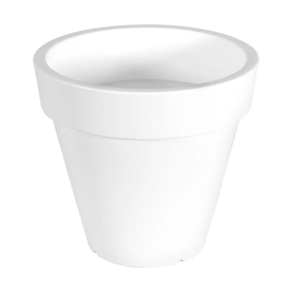 Rund färgad trädgårdsvas eller med belysning Made in Italy - Avanas Viadurini