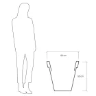 Rund färgad trädgårdsvas eller med belysning Made in Italy - Avanas Viadurini