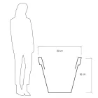 Rund färgad trädgårdsvas eller med belysning Made in Italy - Avanas Viadurini