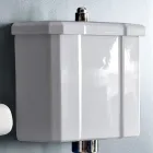 Golvmonterad toalett med keramisk kassett och tillverkad i Italien Black Seat - Marwa Viadurini